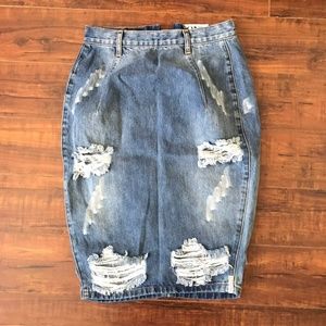 One Teaspoon Freelove Denim Skirt
